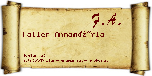 Faller Annamária névjegykártya